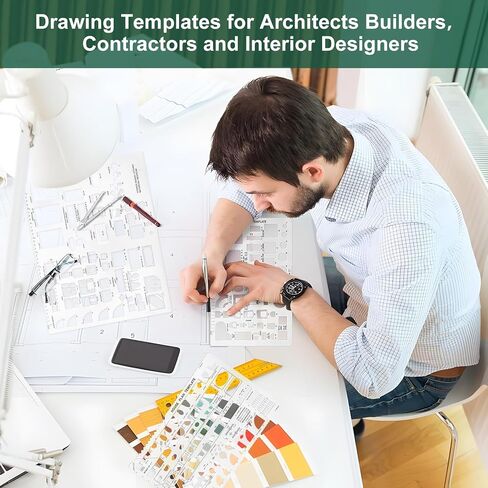 القالب الدائرة واستنسل 4 عبوات قوالب الصياغة للهندسة المعمارية والهندسة والتصميم الفني ومكتب وأدوات الصياغة متعددة الحجم القابلة لإعادة الاستخدام in Kuwait