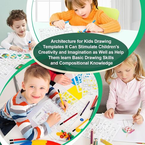 القالب الدائرة واستنسل 4 عبوات قوالب الصياغة للهندسة المعمارية والهندسة والتصميم الفني ومكتب وأدوات الصياغة متعددة الحجم القابلة لإعادة الاستخدام in Kuwait