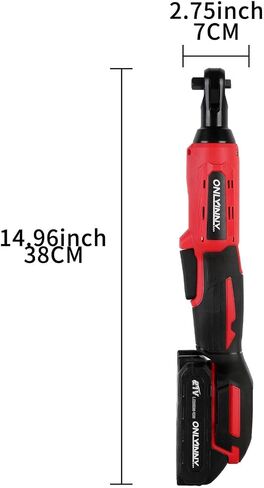 3/8 "مفتاح ريشت كهربائي مع ضوء LED ، و مفصل السقاطة 12 فولت اللاسلكت مع محول 1/4" ، وبار تمديد ، 6 مآخذ ، 2 بطاريات وشاحن سريع لإصلاح السيارات ، المنزل DIY (57N.M) in Saudi Arabia