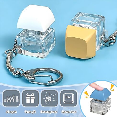 Keyboard Fidget Keychain, Light Up Decompression Finger Keyboard, Stress Relief Finger Keyboard Keychain in Kuwait