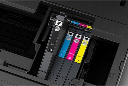 طابعة Epson Workforce Pro WF-3820 الكل في واحد لاسلكية نافثة للحبر ملونة، أسود - طباعة مسح ضوئي وفاكس - شاشة لمس 2.7 بوصة، 21 صفحة في الدقيقة، 4800 × 2400 نقطة في البوصة، 8.5 × 14، طباعة تلقائية على الوجهين، 35 ورقة ADF، إيثرنت in Saudi Arabia