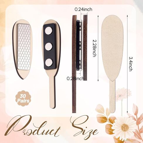 10 Pairs Floral Boutonniere Magnets DIY Clip-on Boutonniere Pins Corsage Holder for Men Bride Groom Wedding Business Buttonhole Flowers Making Accessories (Wood) in Kuwait