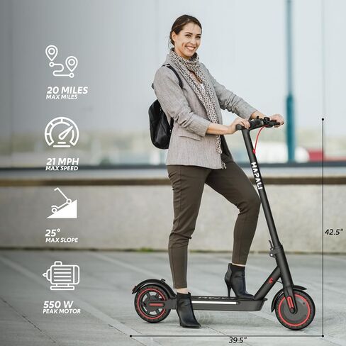 Electric Scooter for Adults, Foldable E-Scooter with Dual Suspension & Front/Rear Turn Signal Lights, 650W Motor, 36V 18AH Battery, Up to 25 Miles Range & 22 MPH, 10" Large Honeycomb Solid Tires in Saudi Arabia