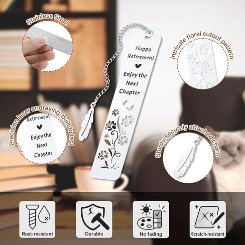 Metal Bookmark - Coworker Leaving Gifts for Women Men, Going Away Farewell Goodbye Gifts for Coworkers, You Will Be Missed Compass Bookmark, Retirement Gift for Boss Teacher Nurse Friend Coworker in Saudi Arabia