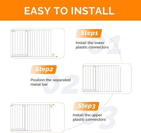 Bonnlo 120 Inches Wide Configurable Baby Gate, Fireplace Safety Fence/Guard, Adjustable 5-Panel Metal Play Yard for Toddler/Pet/Dog, Christmas Tree Fence, Includes 4 Pack of Wall Mounts, Black in Saudi Arabia