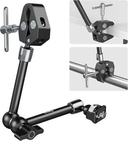 SMALLRIG 7 Inch Magic Arm with Crab-Shaped Clamp, Arm with 1/4"-20 Screw and Retractable Pins, for Action Cameras, Monitors, Video Lights, and Microphones - 5310 in Saudi Arabia