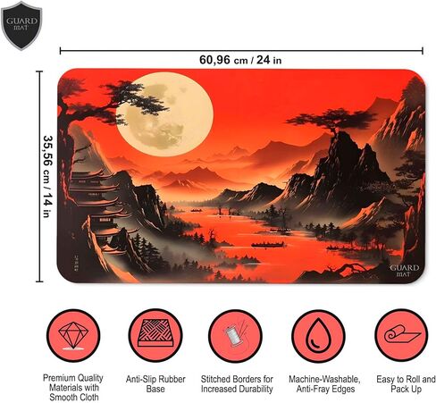 موجات Tohoku (خياطة) - MTG Playmat - متوافقة مع Magic the Gathering Playmat - Play MTG ، Yugioh ، Lotr ، TCG - Art Original Art & Associory in Saudi Arabia