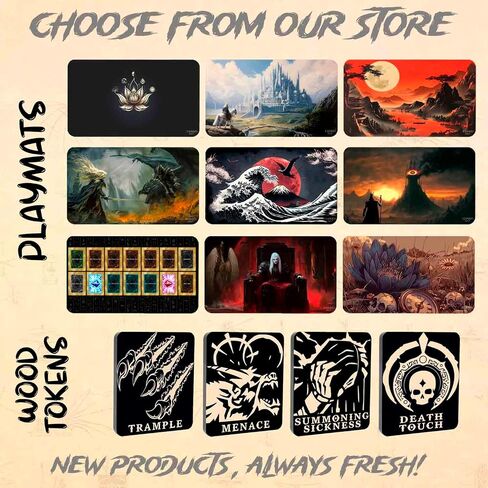 موجات Tohoku (خياطة) - MTG Playmat - متوافقة مع Magic the Gathering Playmat - Play MTG ، Yugioh ، Lotr ، TCG - Art Original Art & Associory in Saudi Arabia