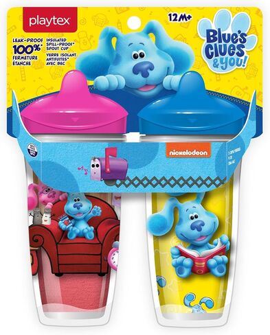 Playtex Baby Sipsters Stage 3 Glitter PAW Patrol Sippy Cups, For Ages 1+, Pink, 9 Oz, 2 Count - Spill-Proof, Leak-Proof, Break-Proof, Insulated in Saudi Arabia