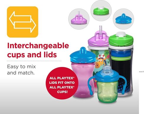 Playtex Baby Sipsters Stage 3 Glitter PAW Patrol Sippy Cups, For Ages 1+, Pink, 9 Oz, 2 Count - Spill-Proof, Leak-Proof, Break-Proof, Insulated in Saudi Arabia