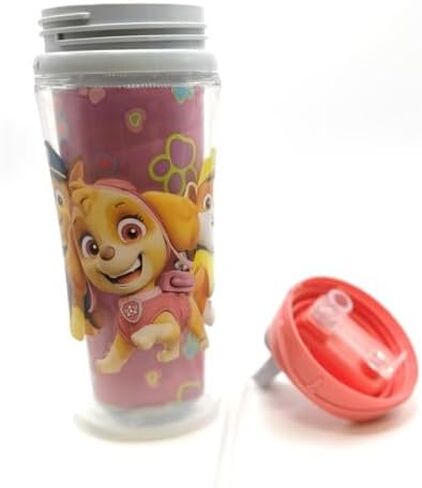 Playtex Baby Sipsters Stage 3 Glitter PAW Patrol Sippy Cups, For Ages 1+, Pink, 9 Oz, 2 Count - Spill-Proof, Leak-Proof, Break-Proof, Insulated in Saudi Arabia