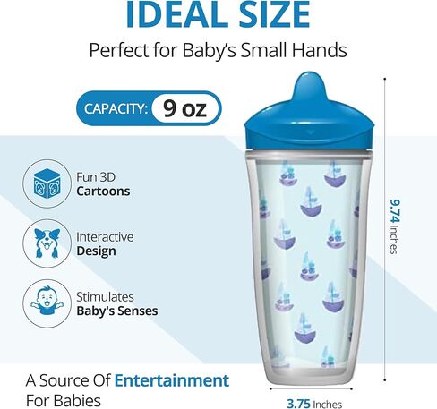 Playtex Baby Sipsters Stage 3 Glitter Paw Patrol Sippy Cups ، للأعمار من 1+ ، وردي ، 9 أوقية ، وعد 2-مقاومة للتسرب ، مقاومة للتسرب ، مقاومة للكسر ، معزولة in Kuwait