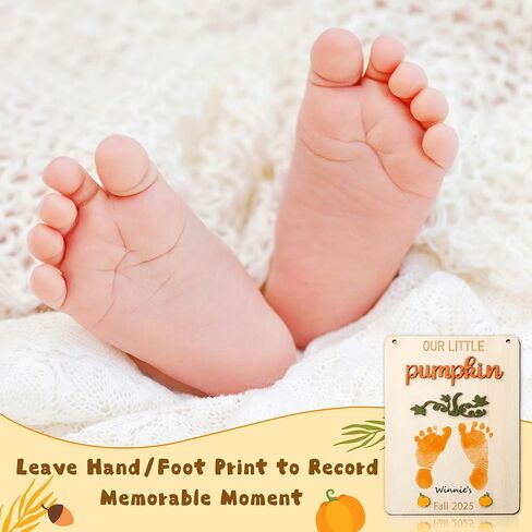 R Horse Baby First First Fortprint Art Wooden Art Signing ، ثلاثية الأبعاد ذات البصمة الخشبية المحفورة ببصنة الخشبية ، هدية متذك in Kuwait