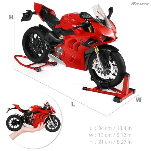 Risopen 1: 6 نموذج دراجة نارية لـ Kawasaki Ninja H2R Metal Die-Cast Motorycle Model مع Moto Moto Classic Collection Collection Collection للبالغين (أسود) in Kuwait