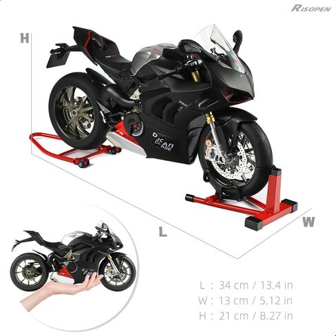 Risopen 1: 6 نموذج دراجة نارية لـ Kawasaki Ninja H2R Metal Die-Cast Motorycle Model مع Moto Moto Classic Collection Collection Collection للبالغين (أسود) in Kuwait