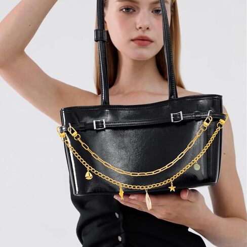 Gold Bag Charms 3pcs Cute Cherry Bag Charms For Handbags, 8" 9.7" 12" Replacement Purse Extender Chain Shoulder Crossbody Purse Chain Charm Accessories For Women in Saudi Arabia