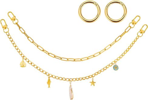Gold Bag Charms 3pcs Cute Cherry Bag Charms For Handbags, 8" 9.7" 12" Replacement Purse Extender Chain Shoulder Crossbody Purse Chain Charm Accessories For Women in Saudi Arabia