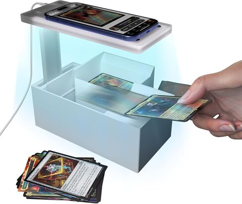 2025 Enhanced Trading Card Scanner, MTG Card Scanner Stand, Phone Stand MTG Accessories, Fit for un-Sleeved and Sleeved Cards, Only Available for ManaBox in Kuwait
