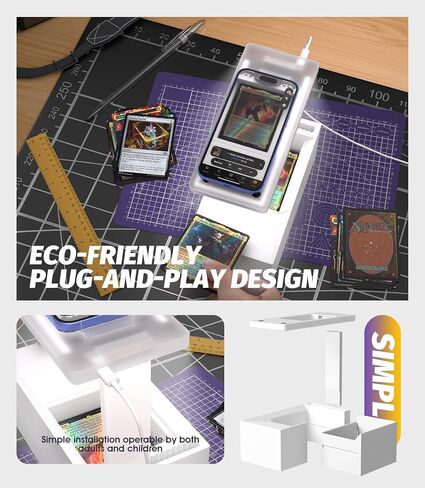 2025 Enhanced Trading Card Scanner, MTG Card Scanner Stand, Phone Stand MTG Accessories, Fit for un-Sleeved and Sleeved Cards, Only Available for ManaBox in Kuwait