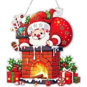 JJfox Diamond Art Art Kit للبالغين ، وحجر الراين على شكل خاص ، مزدوج DIY أكريليك 5D الماس اللوحة النافذة المعلقات المنزل حديقة الجدار معلقة زخرفة (الطائر الطنان) in Kuwait