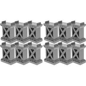 SAFIGLE 6pcs Train Bridge Pier Track Railway Accessories：Elevation Support Blocks for Toy Sets Compatible with Major Wooden Train Brands Ideal for Creative Play in Saudi Arabia