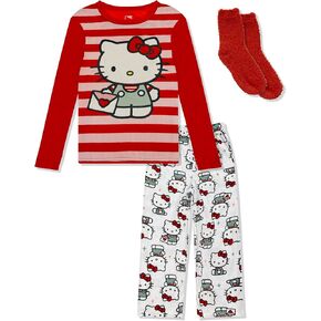 طقم بيجامة للأطفال مع جوارب غامضة - سونيك، هالو كيتي، سوبر ماريو بنين بنات طقم بيجامة قطعتين - بيجامات للأطفال والصغار in Kuwait