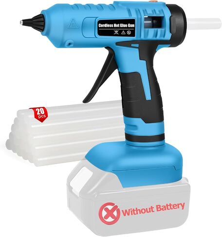 100w Cordless Hot Melt Glue Gun Compatible with Makita 18V Battery, High Temp Electric Power Glue Gun with 20pcs 11x150mm Glue Sticks for Arts Crafts DIY Decor School Home Repair (No Battery) in Saudi Arabia