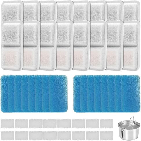 (12 Pack) Cat Water Fountain Filters Replacement Compatible With oneisall Cat Water Fountain, Cat Fountain Filters for 67oz/2L Stainless Steel Cat Fountain in Kuwait