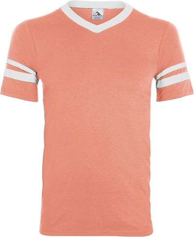 Augusta Sportswear Sleeve Stripe T-Shirt / Jersey, White/Red in Saudi Arabia