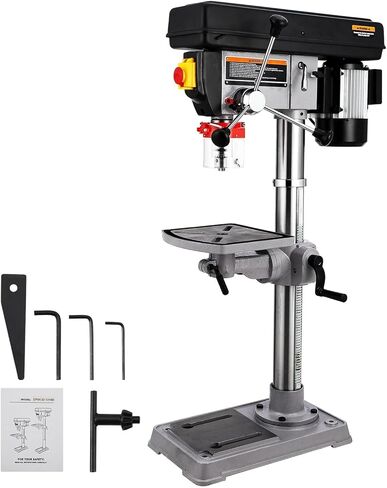 13 في Penchtop Drill Press ، 7.5 أمبير 120 فولت ، 288-3084 دورة في الدقيقة متغيرة سرعة الحفر الحفر الحديد الحديد ، 0-45 ° قابلة للتجول ، آلة حفر الطاولة للمعادن الخشبية المعدنية in Kuwait