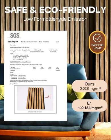 ألواح شريحة خشبية صوتية للجدار والسقف ، لوحات خشبية مقاومة للصوت 2. in Kuwait