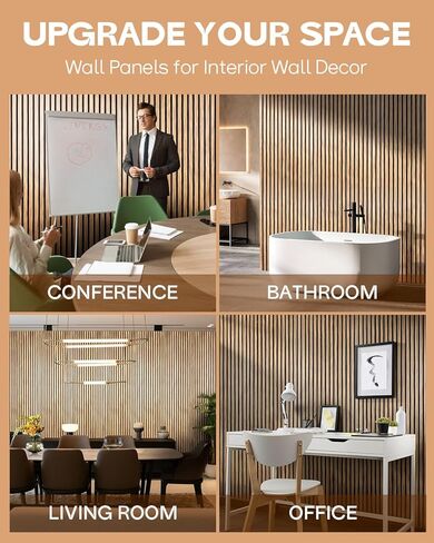 ألواح شريحة خشبية صوتية للجدار والسقف ، لوحات خشبية مقاومة للصوت 2. in Kuwait