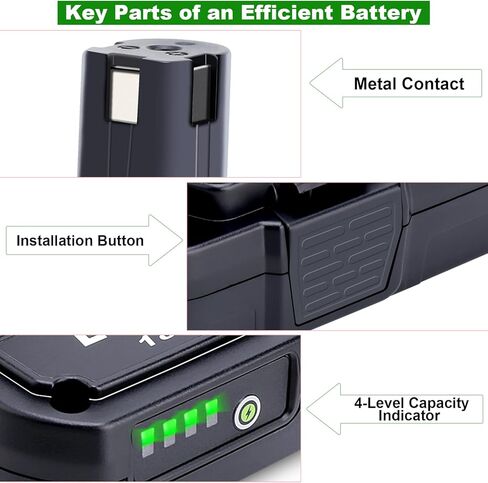 Compatible with Ryobi 18V Batteries, 2-Pack P103 3.0Ah 18V Lithium Replacement Battery Compatible with Ryobi 18 Volt ONE+ Cordless Power Tools P102 P107 P108 P189 P190 P197 P100 Edger, Drill Battery in Kuwait