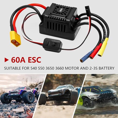 قامت Hobby Fans بترقية 60A بدون فرش ESC 2-3S وحدة التحكم الإلكترونية ESC in Kuwait