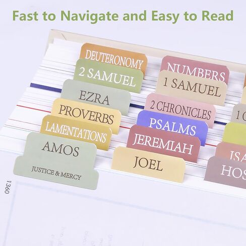 Bible Tabs, 72 Bible Tabs for Women Study Bible, Laminated Bible Index Tabs, Easy Navigation and Apply, Bible Book Tab for Christian Gift (Pink Theme) in Saudi Arabia