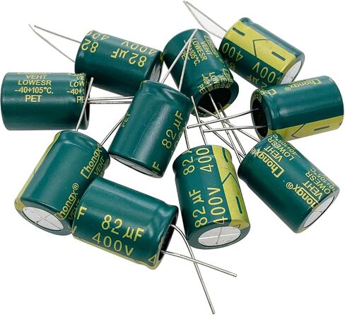 10PCS 400V 10UF Capacitor 10x17MM(0.39x0.67in) High Frequency Aluminum Electrolytic Capacitors for TV, LCD Monitor, Game in Saudi Arabia