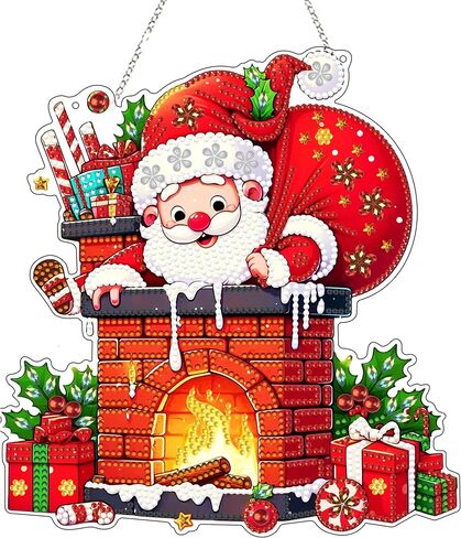 JJfox Diamond Art Art Kit للبالغين ، وحجر الراين على شكل خاص ، مزدوج DIY أكريليك 5D الماس اللوحة النافذة المعلقات المنزل حديقة الجدار معلقة زخرفة (الطائر الطنان) in Kuwait