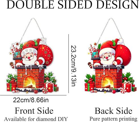 JJfox Diamond Art Art Kit للبالغين ، وحجر الراين على شكل خاص ، مزدوج DIY أكريليك 5D الماس اللوحة النافذة المعلقات المنزل حديقة الجدار معلقة زخرفة (الطائر الطنان) in Kuwait