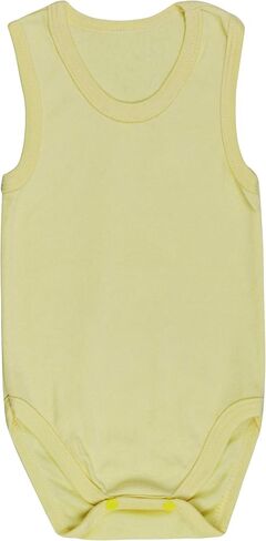 ToBeInStyle Baby Boys' 4 Pack Tank Top One-Piece Bodysuit - Assorted Colors and Prints - 1 Year Old in Saudi Arabia