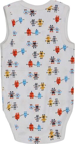 ToBeInStyle Baby Boys' 4 Pack Tank Top One-Piece Bodysuit - Assorted Colors and Prints - 1 Year Old in Saudi Arabia
