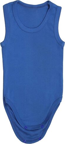 ToBeInStyle Baby Boys' 4 Pack Tank Top One-Piece Bodysuit - Assorted Colors and Prints - 1 Year Old in Saudi Arabia