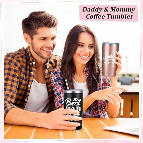 New Mom Gifts for Women, Gender Reveal Gift for Parents to Be Baby Shower with Moms and Dad Tumbler Set for Expecting Parents to Be, First Time Mom Gifts in Saudi Arabia
