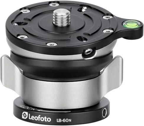 Leofoto LB-38 Mini Leveling Base Head, 38mm Ball Diameter, Butterfly Lock, Anti-Twist Screw, 10° Adjustbale Angle, 1/4" Mounting Stud, 3/8" Base Thread in Saudi Arabia