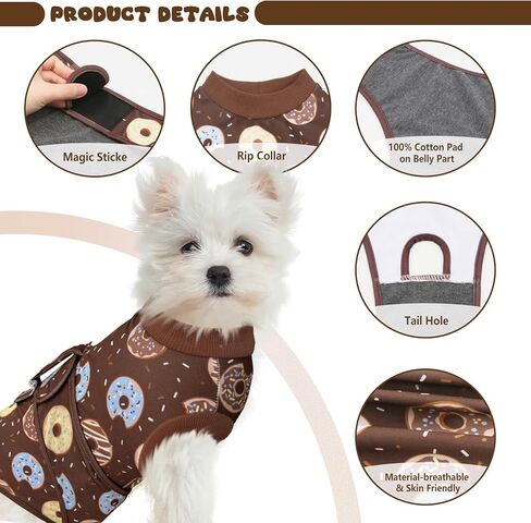 Dog Recovery Suit, Professional Dog Clothes for Surgery Female Male, Dogs Surgery Recovery Bodysuit Shirt for Spay Neuter, Pet Anti-Licking Onesie for Small Medium Large Dogs Cats, Medium in Saudi Arabia