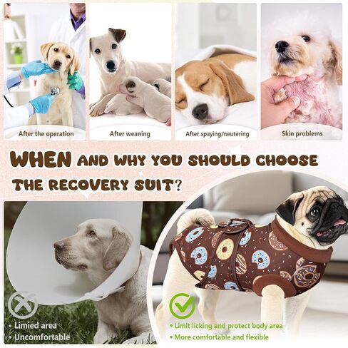 Dog Recovery Suit, Professional Dog Clothes for Surgery Female Male, Dogs Surgery Recovery Bodysuit Shirt for Spay Neuter, Pet Anti-Licking Onesie for Small Medium Large Dogs Cats, Medium in Saudi Arabia