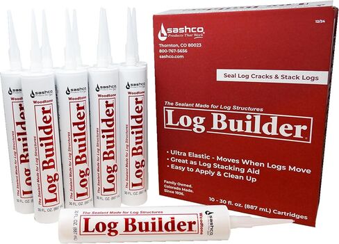 Log Builder Acrylic Latex Sealant, 30 oz Cartridge, Woodtone (Pack of 1) in Kuwait