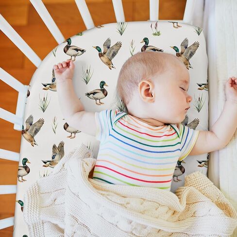 2 PCS Western Cowboy Infant Crib Sheets Set 24 In. x 38 in Mini Portable Crib Sheet Meleborn Bedding Sheets for Girl Boys Gifts Breatble for pack and play in Kuwait