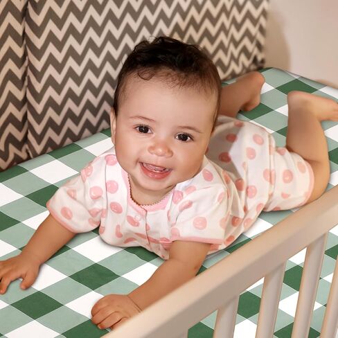 2 PCS Western Cowboy Infant Crib Sheets Set 24 In. x 38 in Mini Portable Crib Sheet Meleborn Bedding Sheets for Girl Boys Gifts Breatble for pack and play in Kuwait