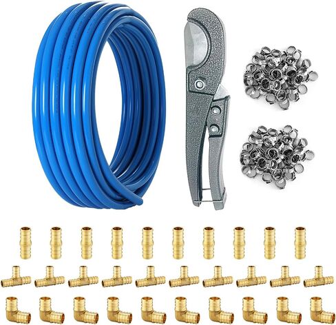3/4 بوصة SEELINK RED PEX-B أنبوب ، 100 قدم PEX B أنابيب مع أداة عقص PEX وقاطع في كيس قماش الشاقة in Saudi Arabia