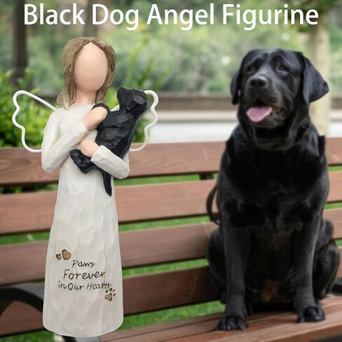 الهدايا التذكارية للكلاب لفقدان الكلب ، هدايا تعاطف الكلاب في ذكرى الابتعاد عن الكلب الأليف ، والسكين الكلب تمثال ملاك لأمي الكلب وعشاق الكلاب ، الأسود in Kuwait